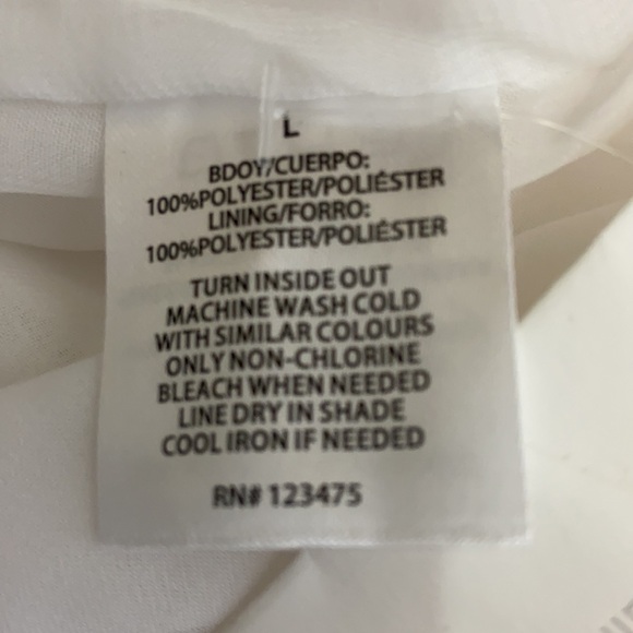 Textile Elizabeth & James White Dotted Blouse - L - Picture 6 of 7